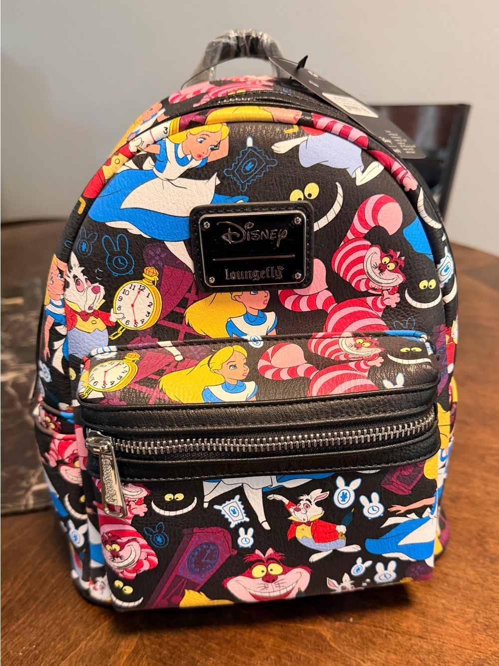 Loungefly Alice in Wonderland Black Mini Backpack- NWT